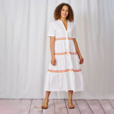 Luella White Rik-Rak Dress - Buy Online UK