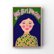 Yes Girl You Can Art Print - Buy Online UK