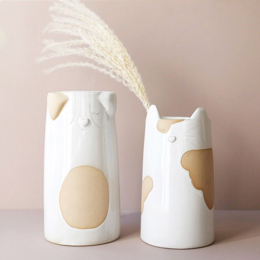 Cat and Dog Vases - Buy Now UK