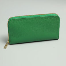 Bright Green Leather Zip Purse - Buy Online UK