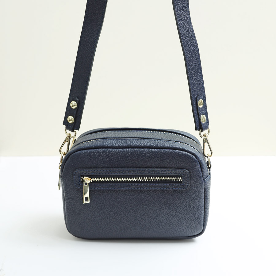 Navy Leather Crossbody Bag - Buy Online UK