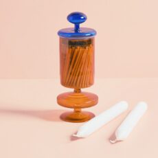 Glass Tinted Matchstick Holder - Free UK Delivery