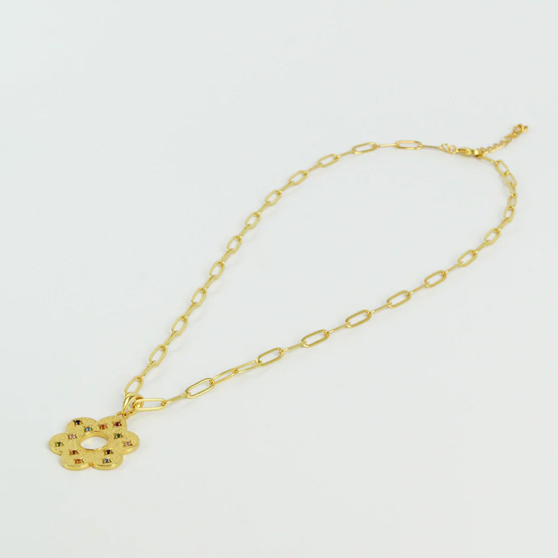 Gold Flower Charm Necklace - Buy Online With Free UK Delivery