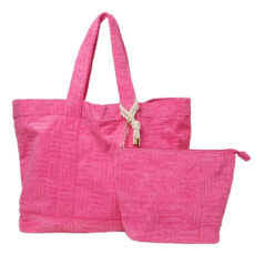 Pink Towelling Beach & Washbag Set Of 2. Buy Online UK