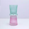 Gisela Graham Ribbed Vase Ombre Pink - Buy Online UK