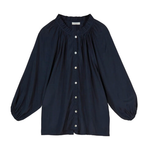 Chalk Navy Ruffle Shirt - Buy Online With Free UK Delivery
