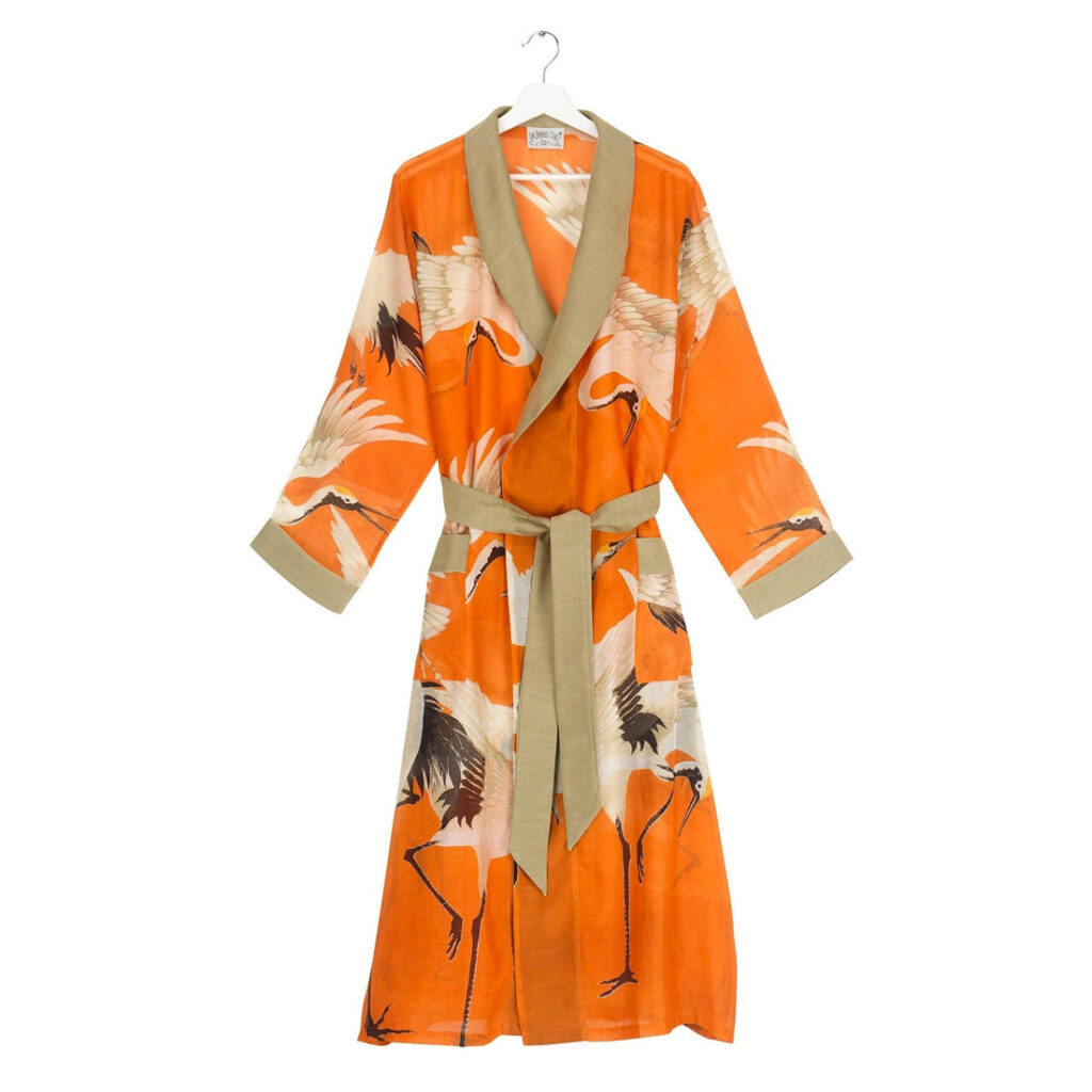 Orange Stork Dressing Gown - Buy Online UK