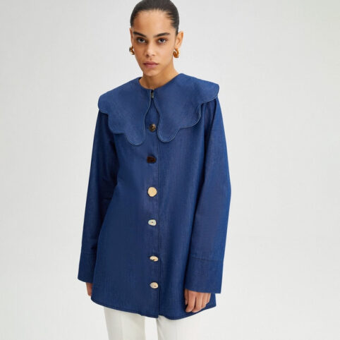 Oversized Collar Denim Shirt - Buy Online With Free UK Delivery