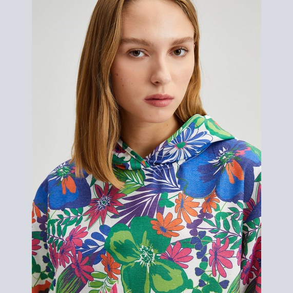 Touche Hooded Floral Top - Purchase Online UK