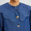 Oversized Collar Denim Shirt - For Sale Online UK