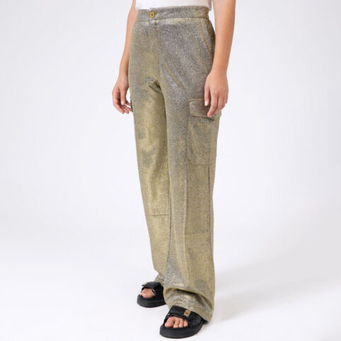 Gold Shimmer Cargo Pants - Buy Online With Free UK Delivery
