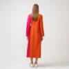 Pink Orange Colour Block Touche Dress - Buy Online UK