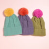 Colourful Winter Hats With Pom Pom - Buy Online UK