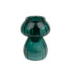 Green Glass Mushroom Candle Holder Can Also Hold A Tealight Or Use As A Bud Vase - By Source Lifestyle