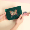 The Velvet Butterfly Beaded Purse With Sequins And A Zip Fastening - By Source Lifestyle