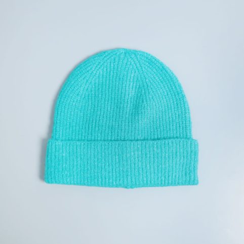 Turquoise Colour Beanie Knit Hat