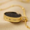 Celestial Black & Gold Necklace With Wording - From Source Lifestyle