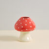 Ceramic Mushroom Vase With Red & White Spots - By Source Lifestyle