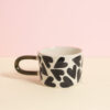 Heart Mug In Black & White With Extra Large Handle - From Source Lifestyle