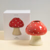 Ceramic Mushroom Vase With Red & White Spots - From Source Lifestyle