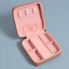 Vegan Leather Small Jewellery Box in Salmon Pink