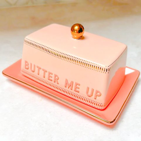 Yvonne Ellen Butter Dish With Butter Me Up Wording - From Source Lifestyle
