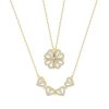 Gold Magnetic Heart Clover Necklace, Two In One Pendant From Source Lifestyle