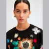 Colourful Embroidered Black Sweatshirt - By Source Lifestyle