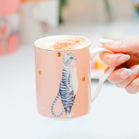 Yvonne Ellen Pussy Mug With A Cute Cat Standing Up - From Source Lifestyle