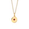 Gold Jammie Dodger Necklace With A Red Heart At The Centre - By Source Lifestyle