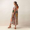Pleated Summer Dress with Floral Print
