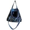 Tropical Blue Madagascar Velvet Tote Bag - By Source Lifestyle