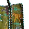The Cheetah Green Madagascar Velvet Tote Bag Is Lightly Quilted - Buy Source Lifestyle