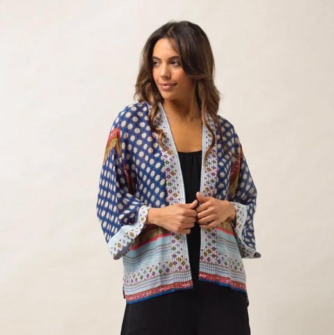 The lovely Moorish Indigo Short Kimono Is Perfect For Spring - By Source Lifestyle