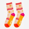 Sunshine Stripe Bamboo Socks With Sun Motifs And Colourful Stripes - From Source Lifestyle