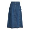 High-Waist Denim Wrap Skirt With Patch Pocket On The Side - Buy Source Lifestyle