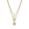 The Gold Plated Layered Heart & Star Necklace Has Three Chains. Perfect For Anyone Who Loves Layering - By Source Lifestyle