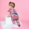 Pink Floral Frilly Jumpsuit With Poppers & A Frilly Bottom - By Source Lifestyle