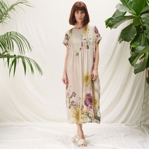 The Floaty Daisy Stone Pleat Dress In Muted Colours Is Perfect For Summer - From Source Lifestyle