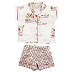 Mixed Floral Short Pyjamas In Pink & Green - From Source Lifestyle