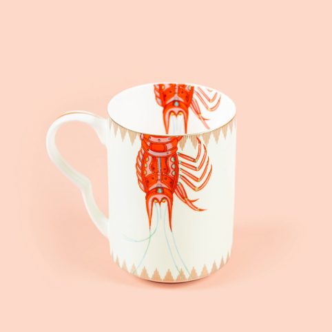 Yvonne Ellen Lobster Mug With Gold Detailing - From Source Lifestyle