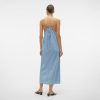 Vero Moda Tie-Back Dress In Light Denim - By Source Lifestyle